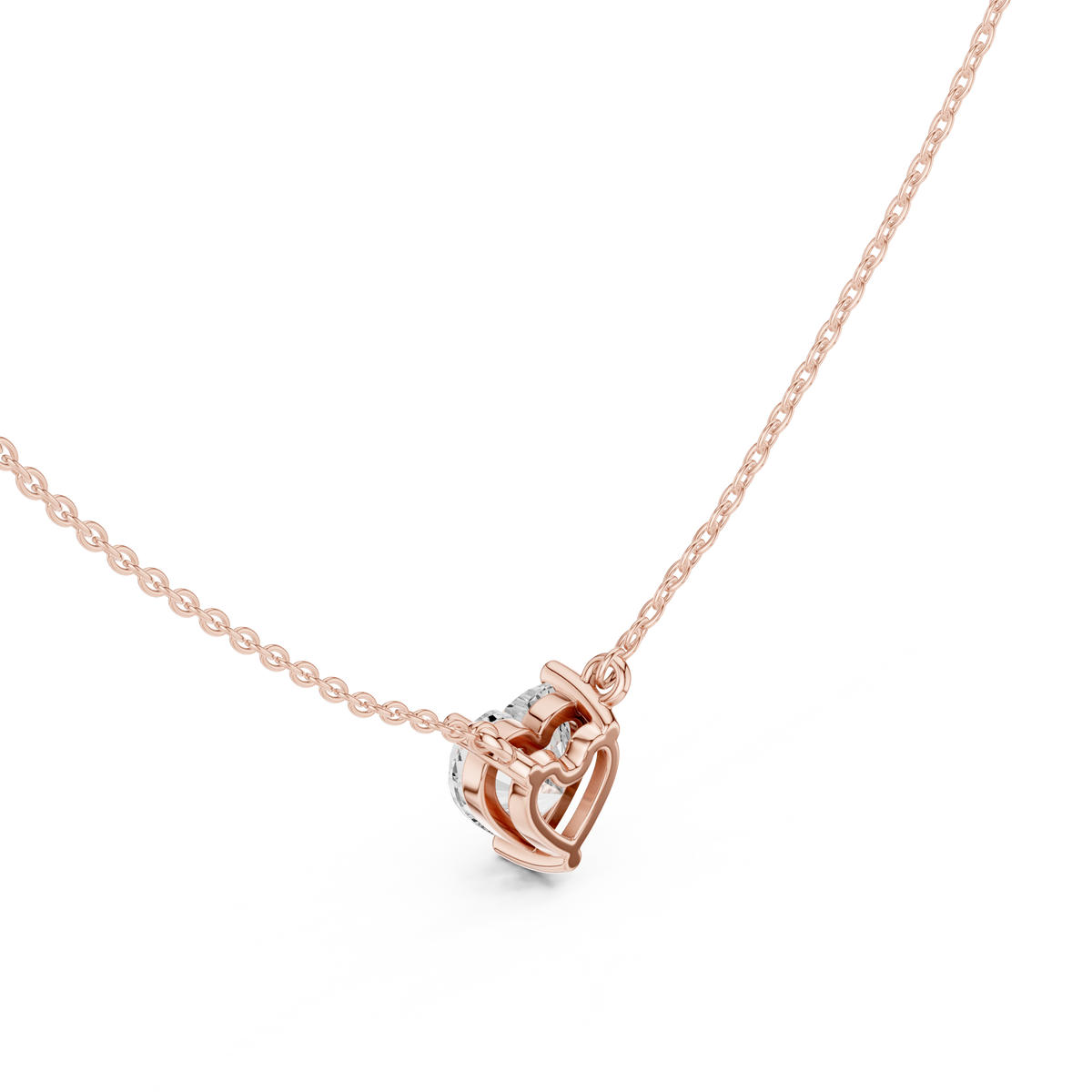 basket heart diamond pendant necklace