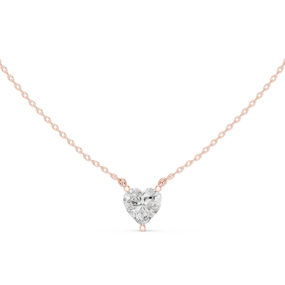 Basket Heart Diamond Pendant Necklace
