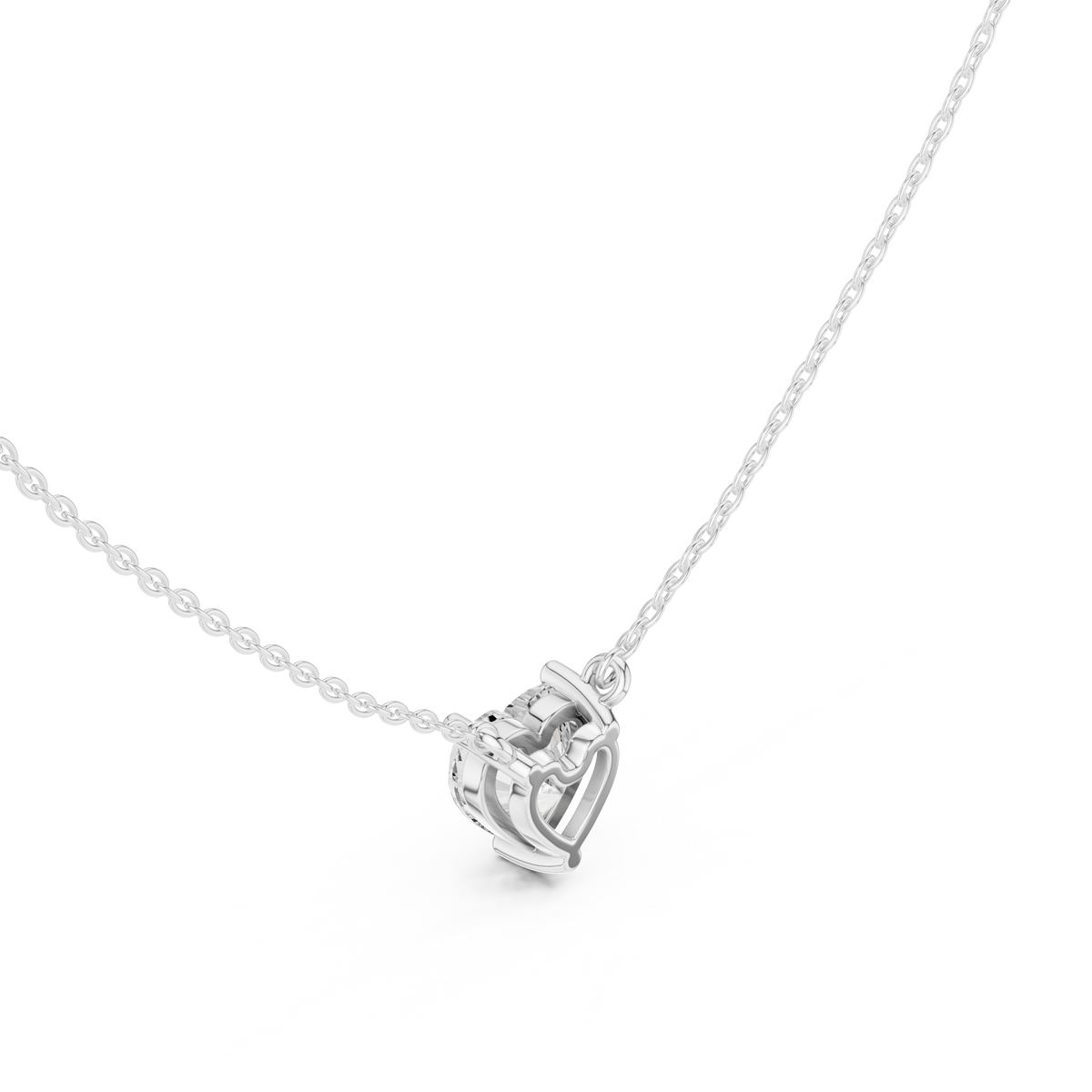 basket heart diamond pendant necklace
