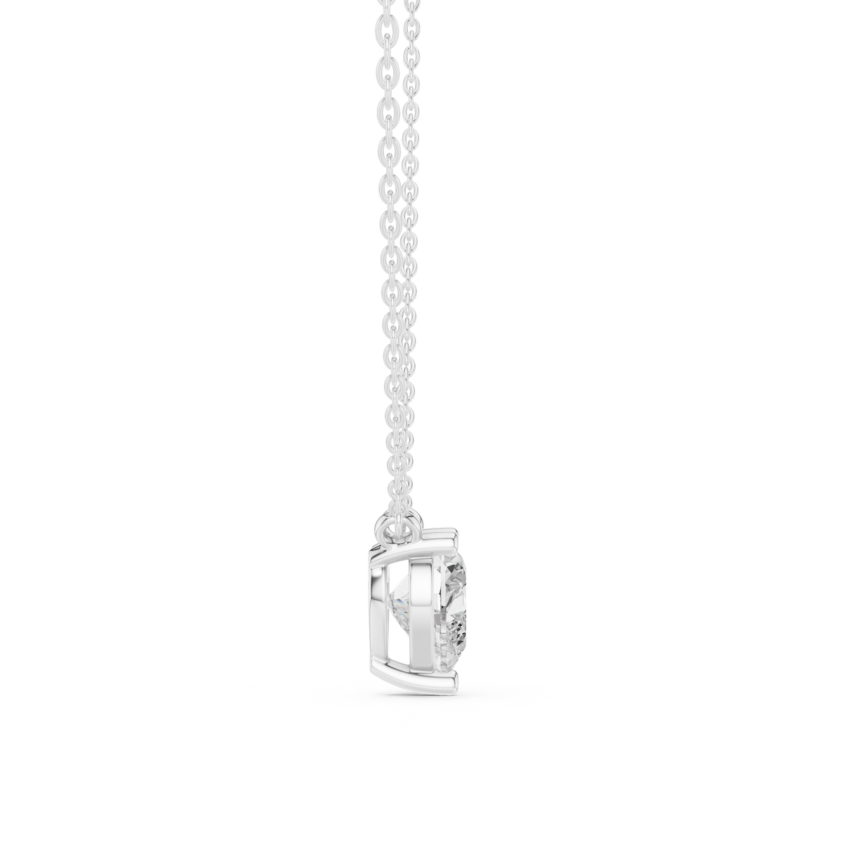 basket heart diamond pendant necklace