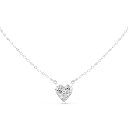 Basket Heart Diamond Pendant Necklace