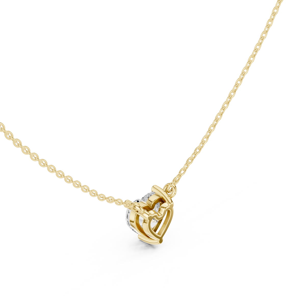 basket heart diamond pendant necklace