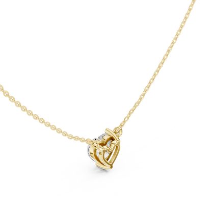 Basket Heart Diamond Pendant Necklace
