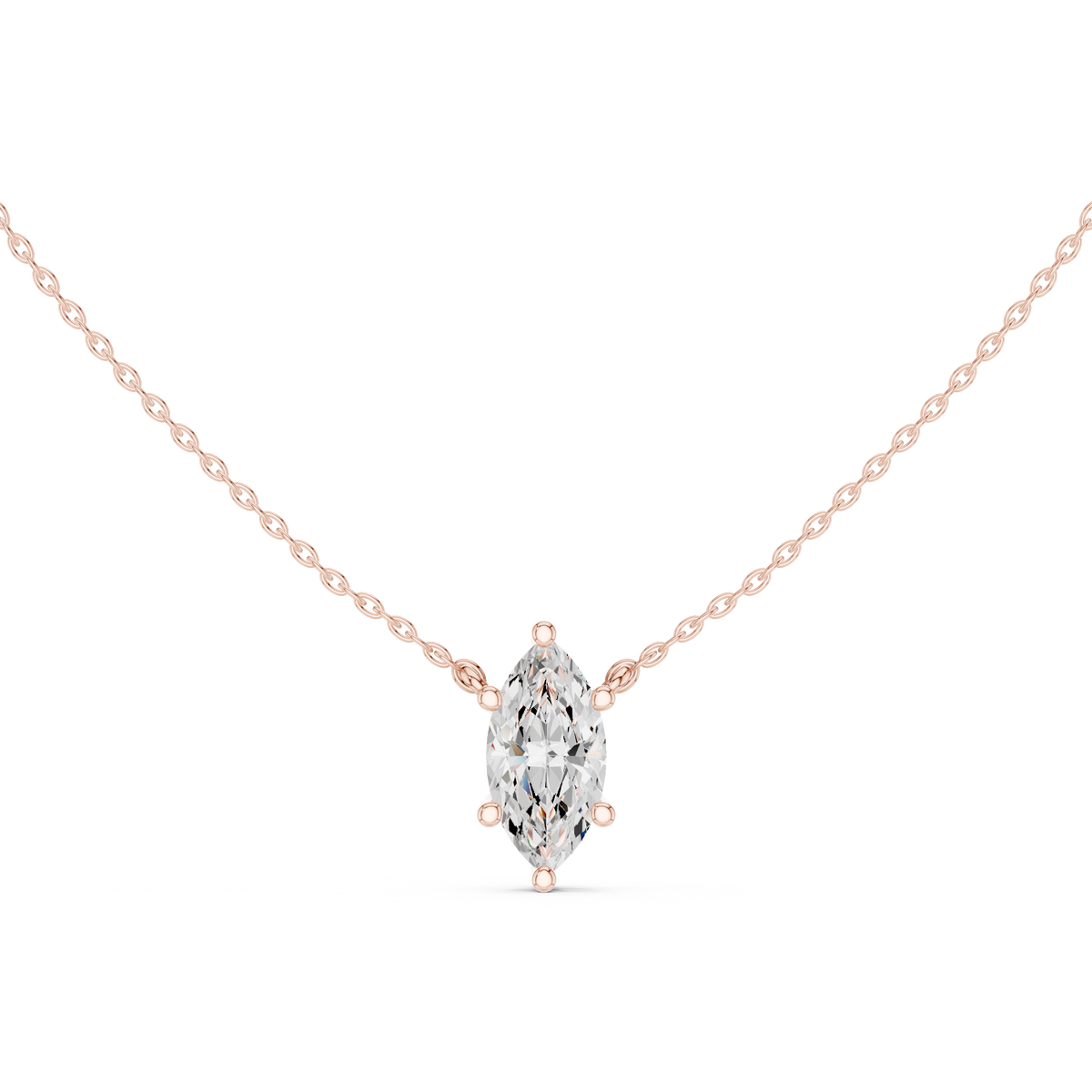 basket marquise diamond pendant necklace