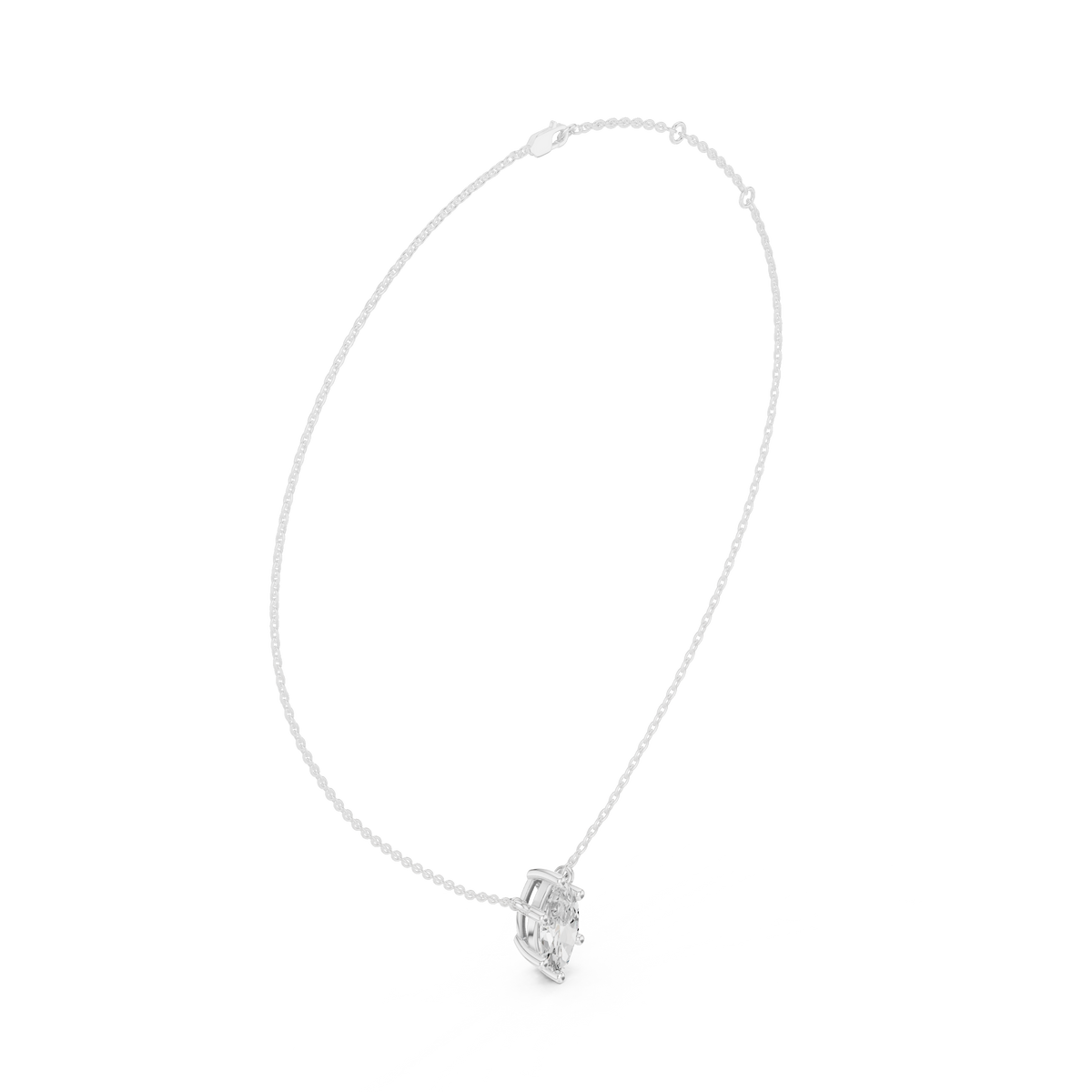 basket marquise diamond pendant necklace