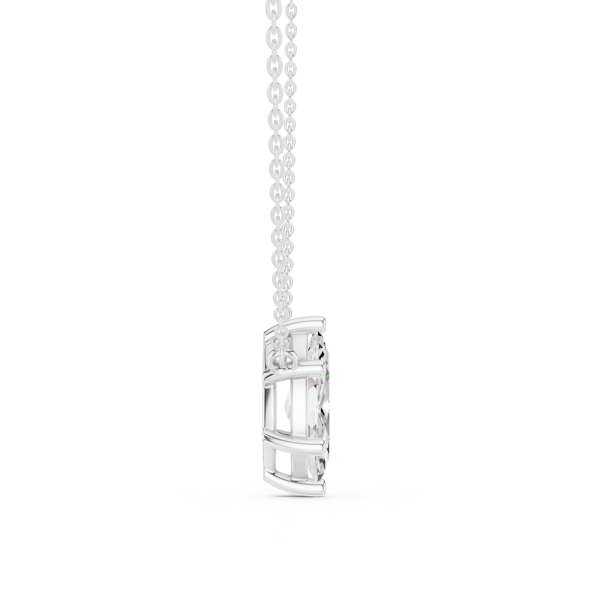 basket marquise diamond pendant necklace