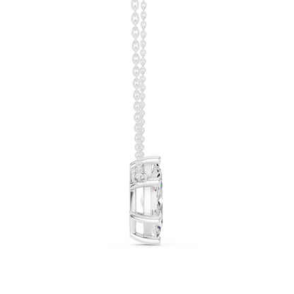 Basket Marquise Diamond Pendant Necklace