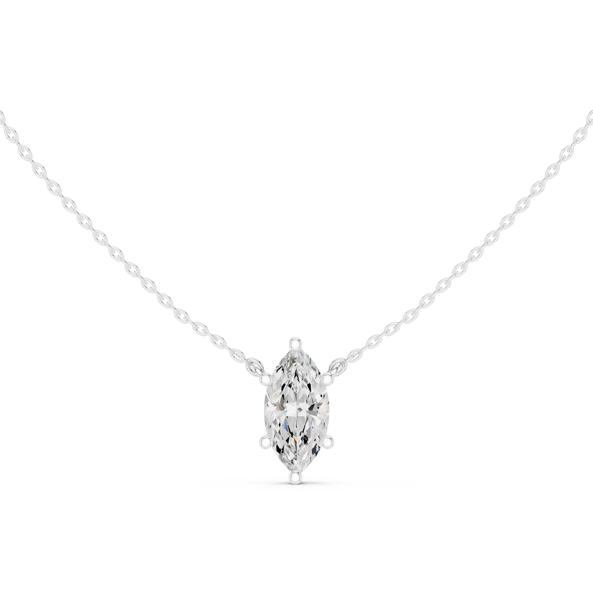 basket marquise diamond pendant necklace
