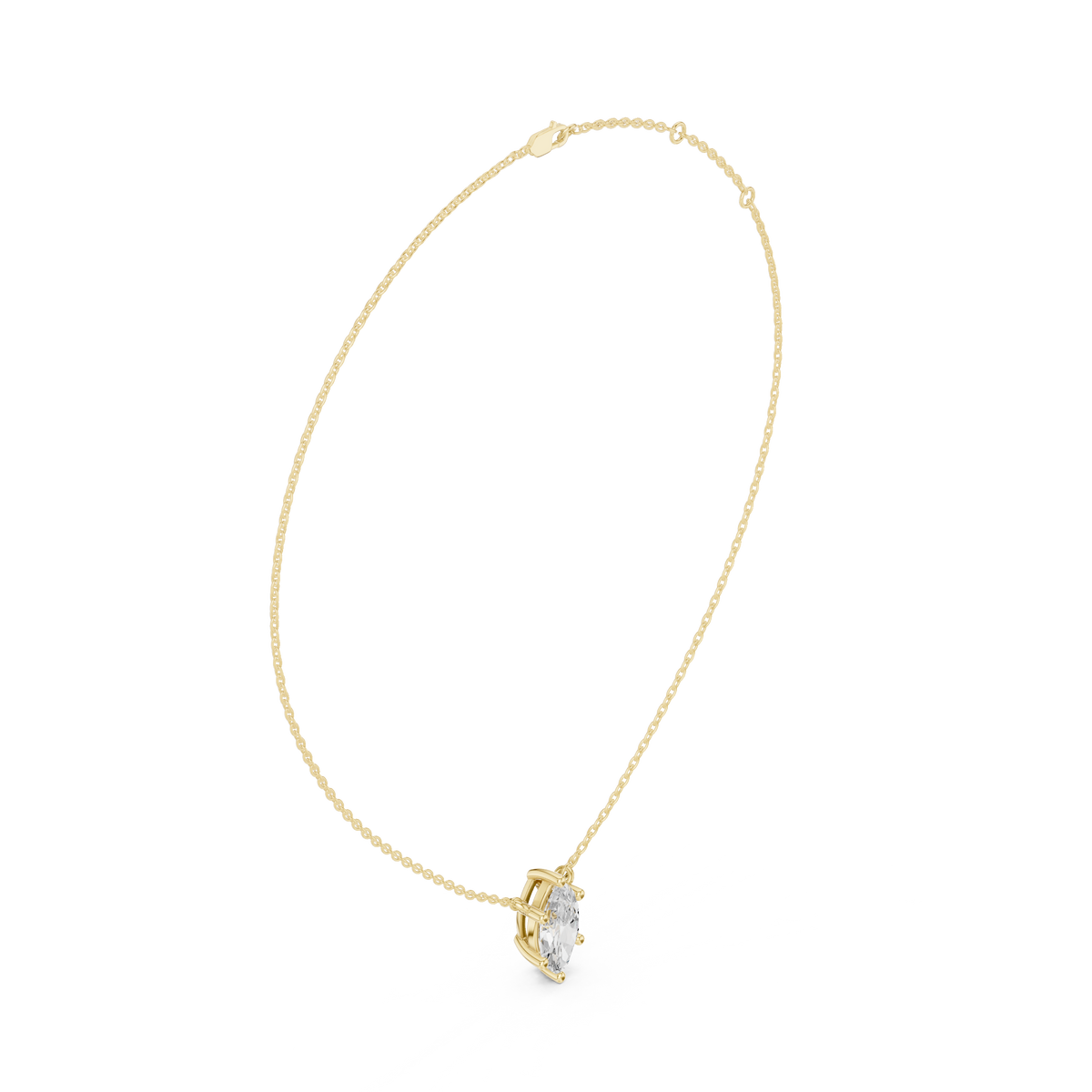 basket marquise diamond pendant necklace