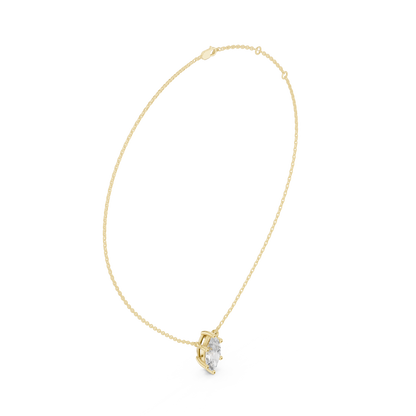 Basket Marquise Diamond Pendant Necklace