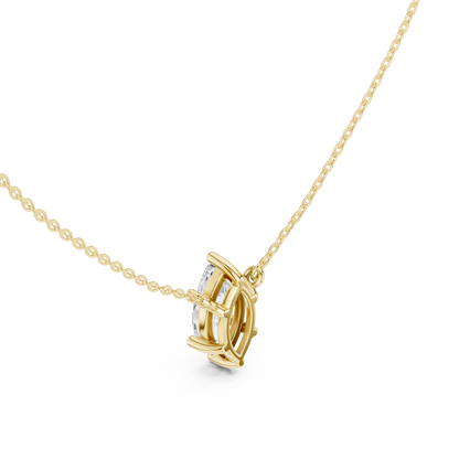 Basket Marquise Diamond Pendant Necklace