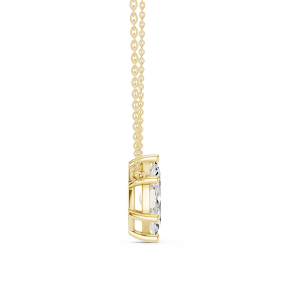Basket Marquise Diamond Pendant Necklace