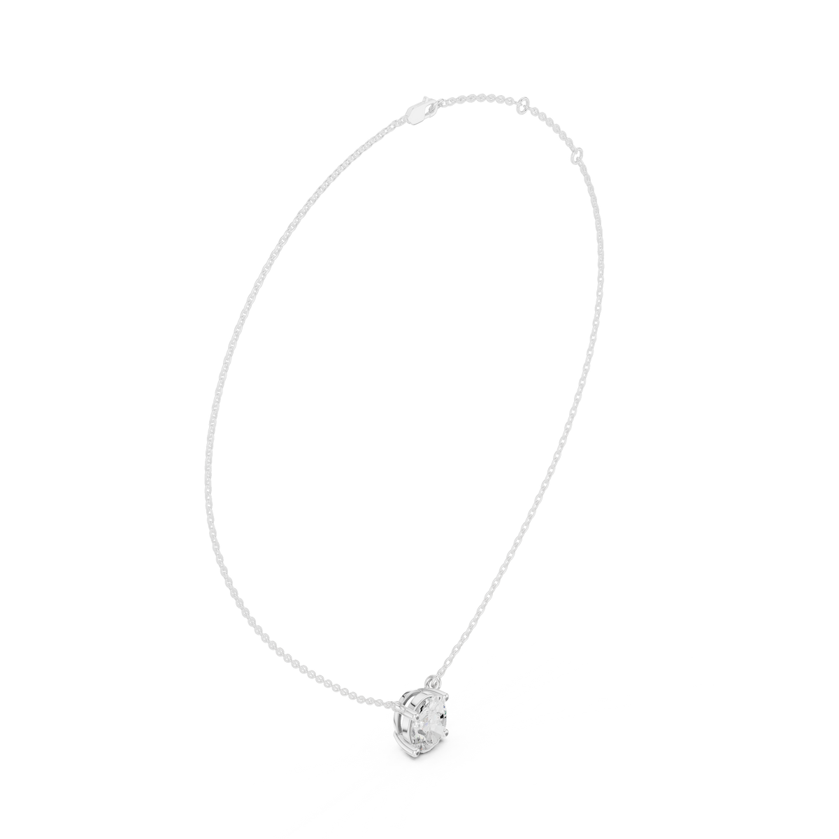 basket oval diamond pendant necklace