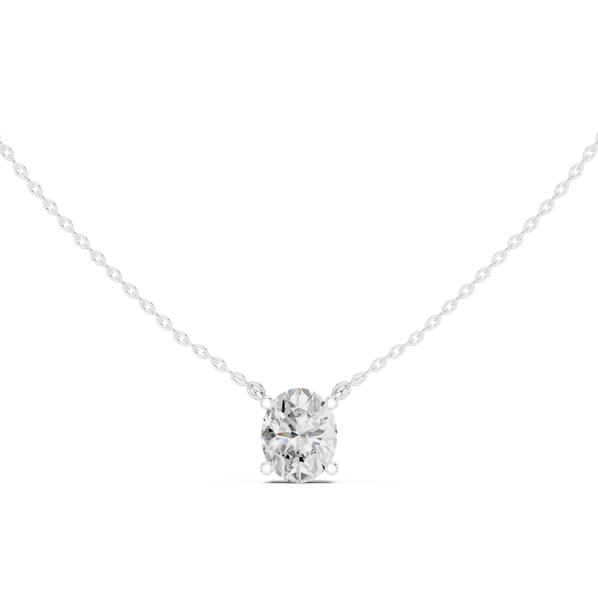 basket oval diamond pendant necklace