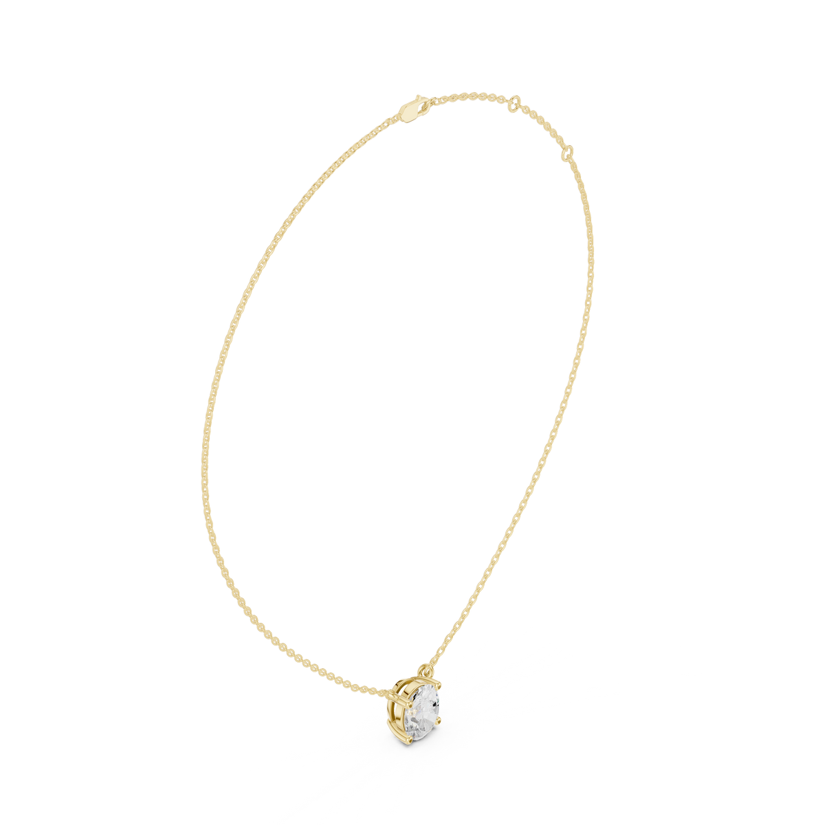 basket oval diamond pendant necklace