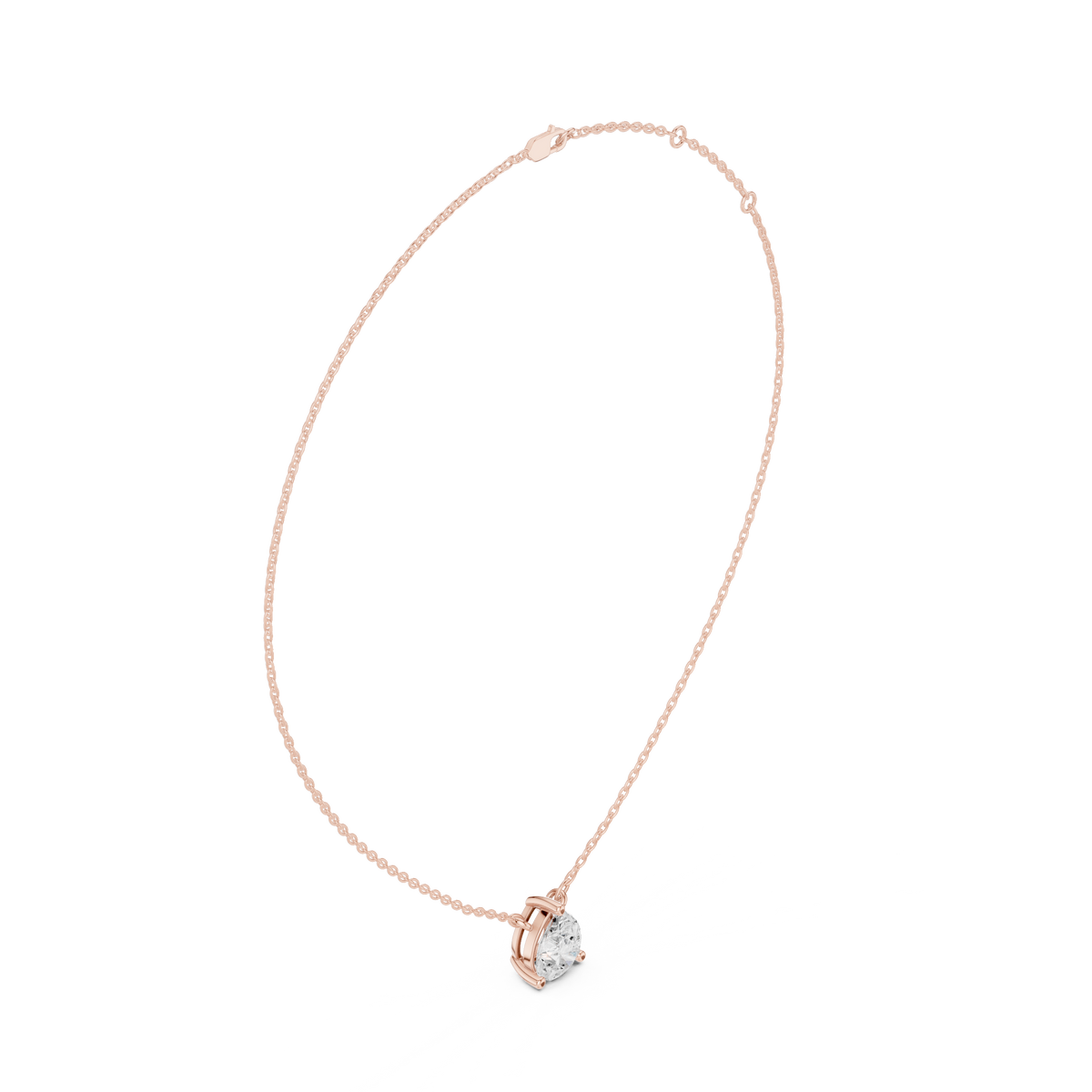 basket pear diamond pendant necklace
