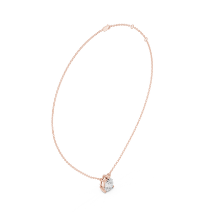 Basket Pear Diamond Pendant Necklace