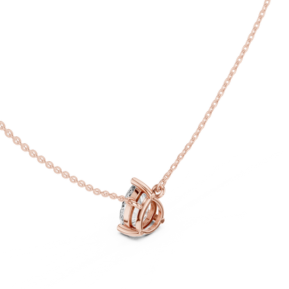Basket Pear Diamond Pendant Necklace