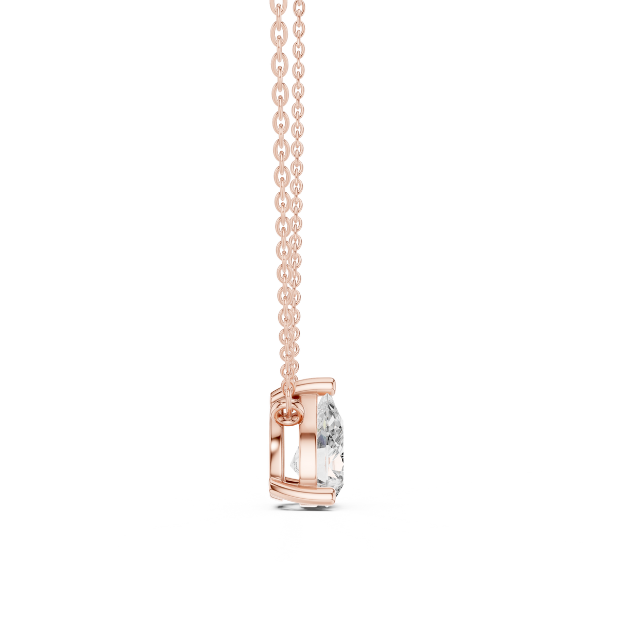 basket pear diamond pendant necklace