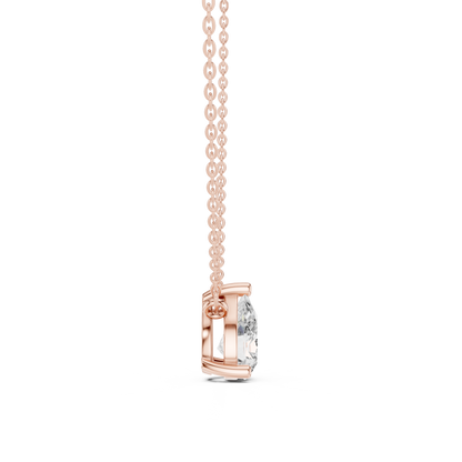 Basket Pear Diamond Pendant Necklace