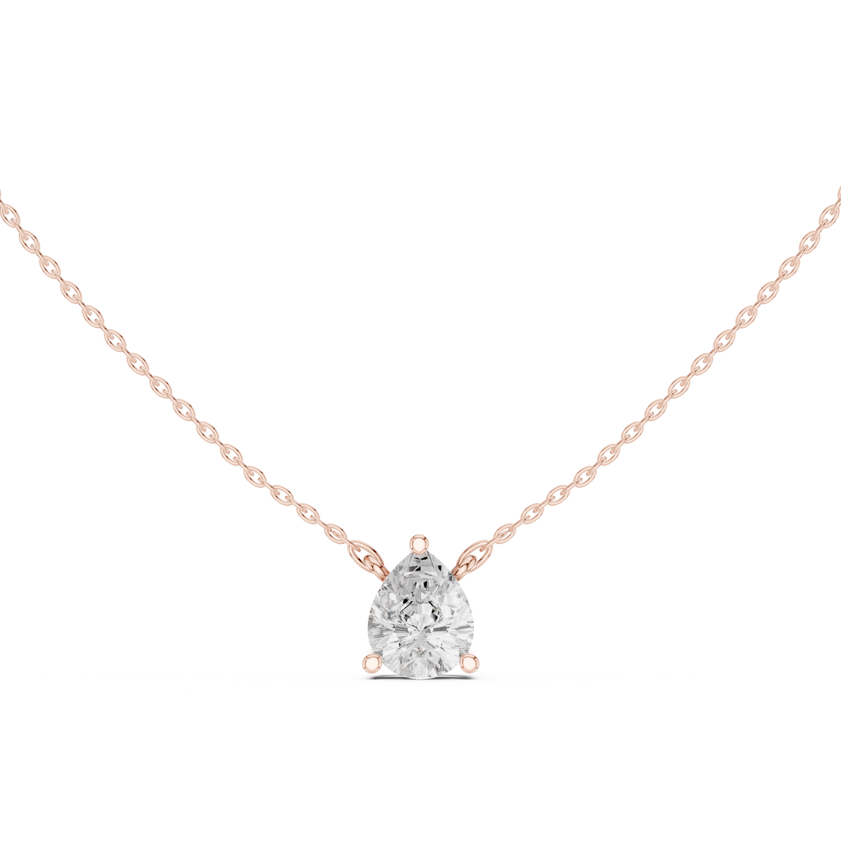 basket pear diamond pendant necklace