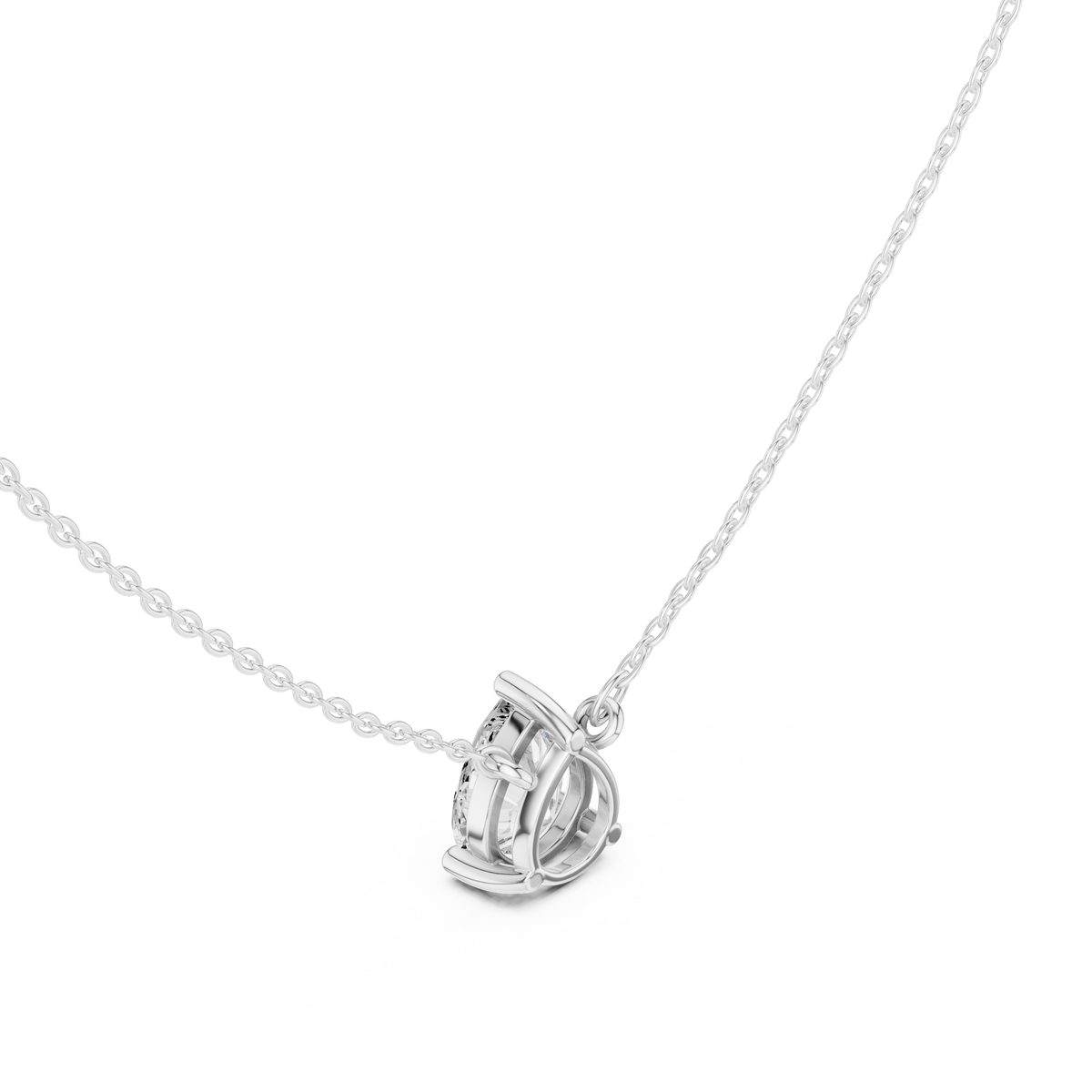 basket pear diamond pendant necklace