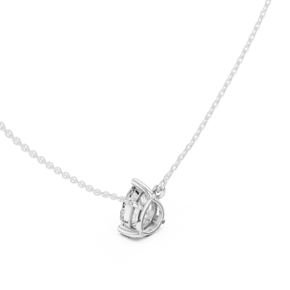Basket Pear Diamond Pendant Necklace