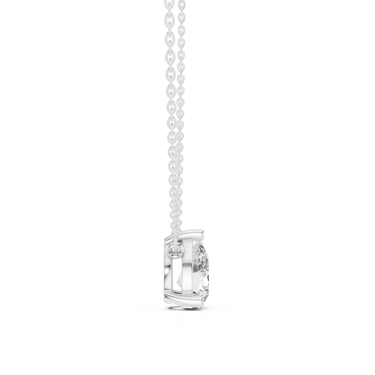 basket pear diamond pendant necklace