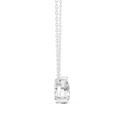 Basket Pear Diamond Pendant Necklace