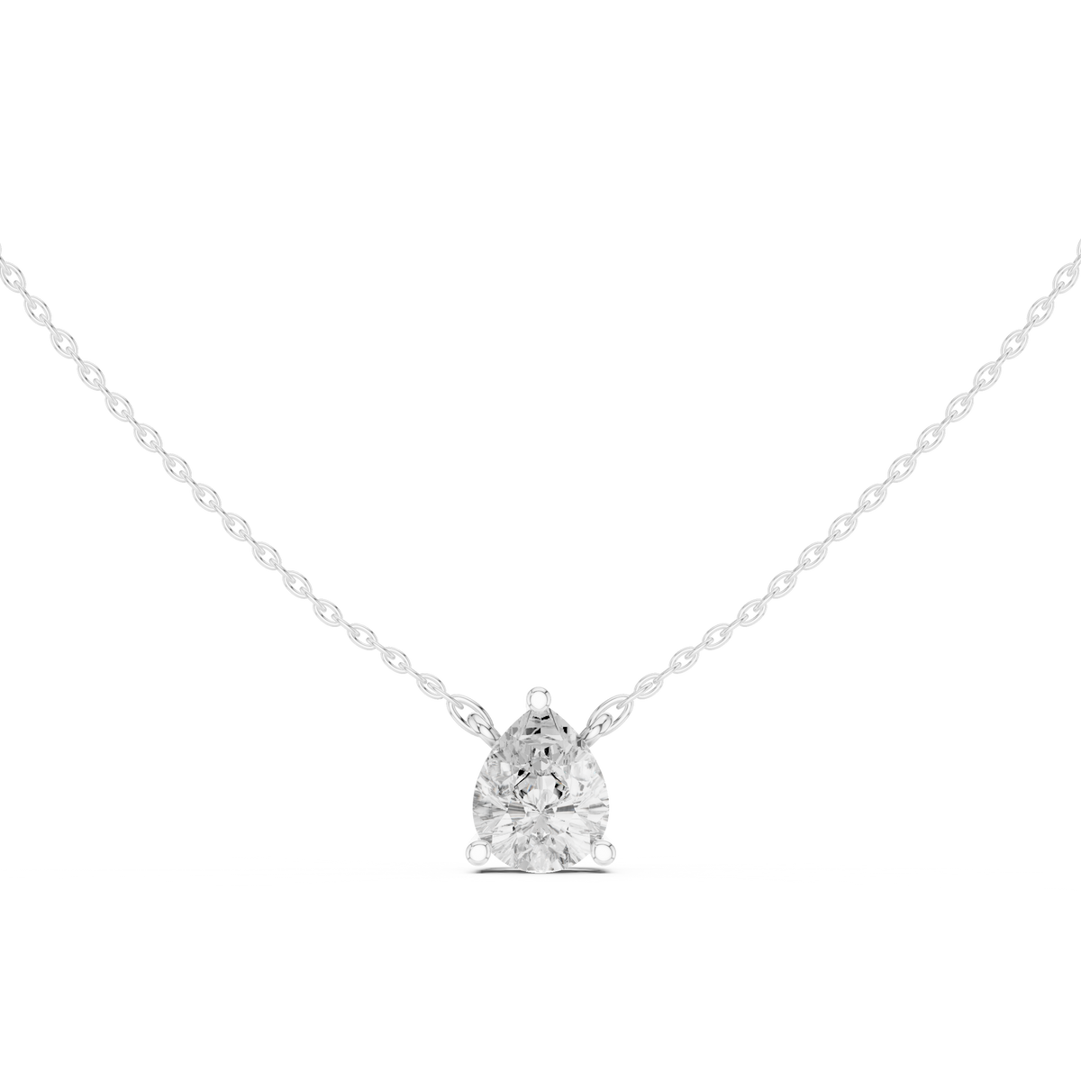 basket pear diamond pendant necklace