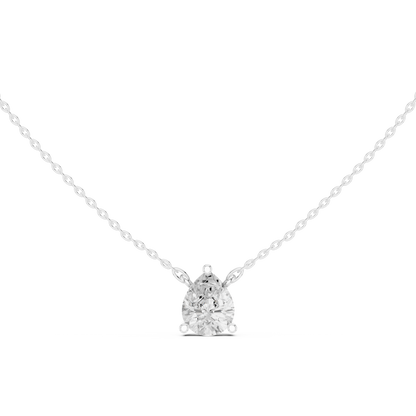 Basket Pear Diamond Pendant Necklace