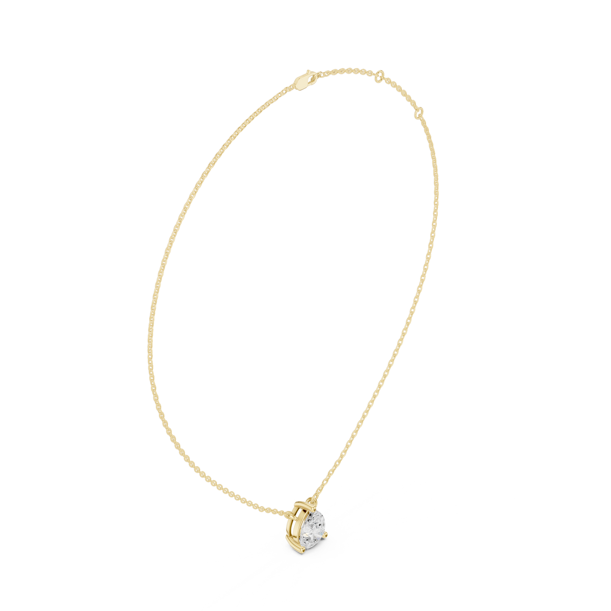basket pear diamond pendant necklace