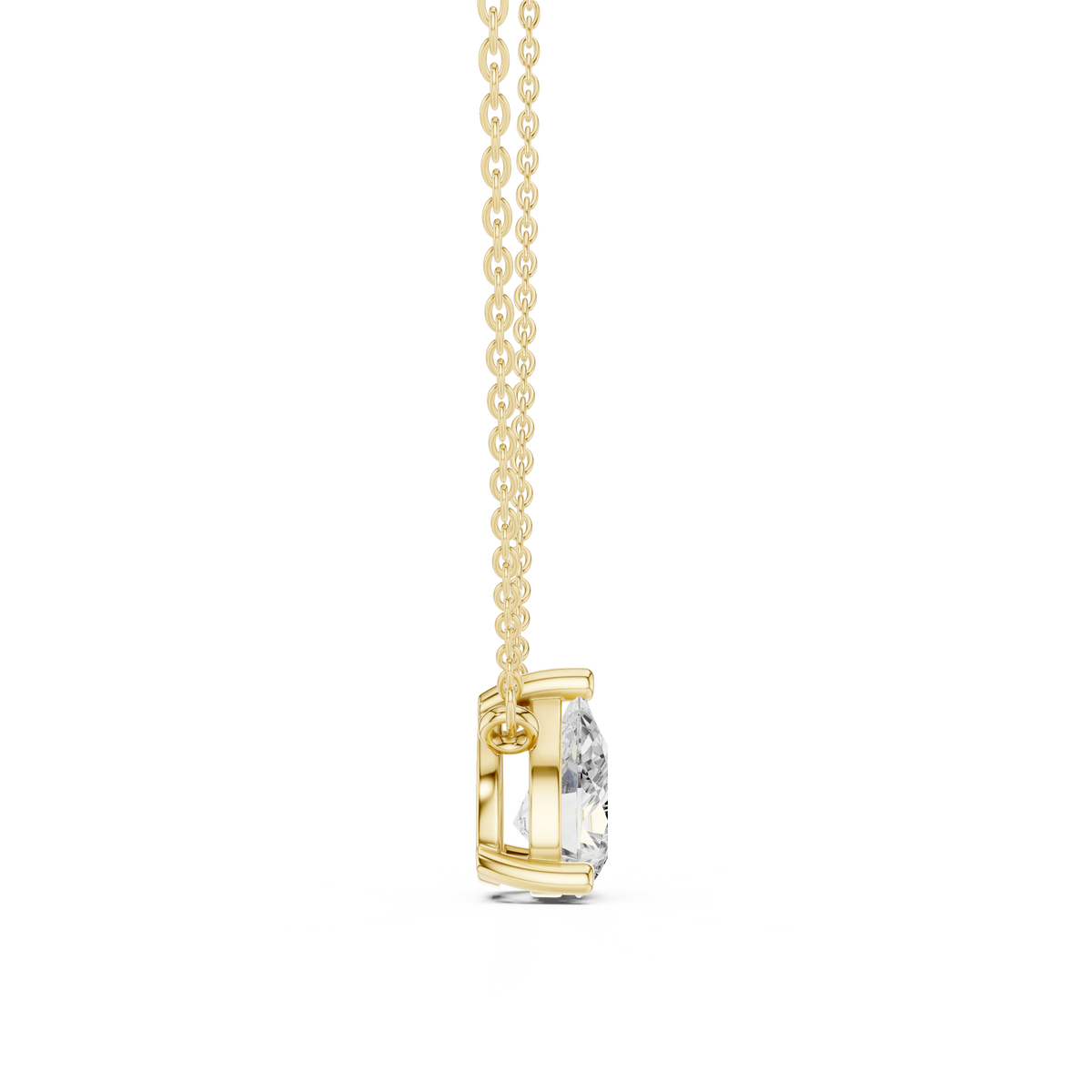 basket pear diamond pendant necklace