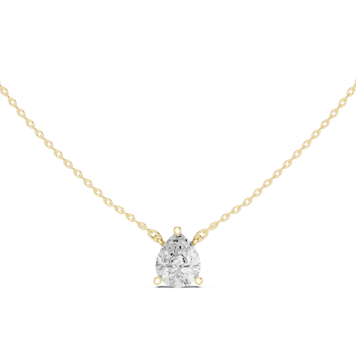 basket pear diamond pendant necklace