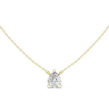 Basket Pear Diamond Pendant Necklace