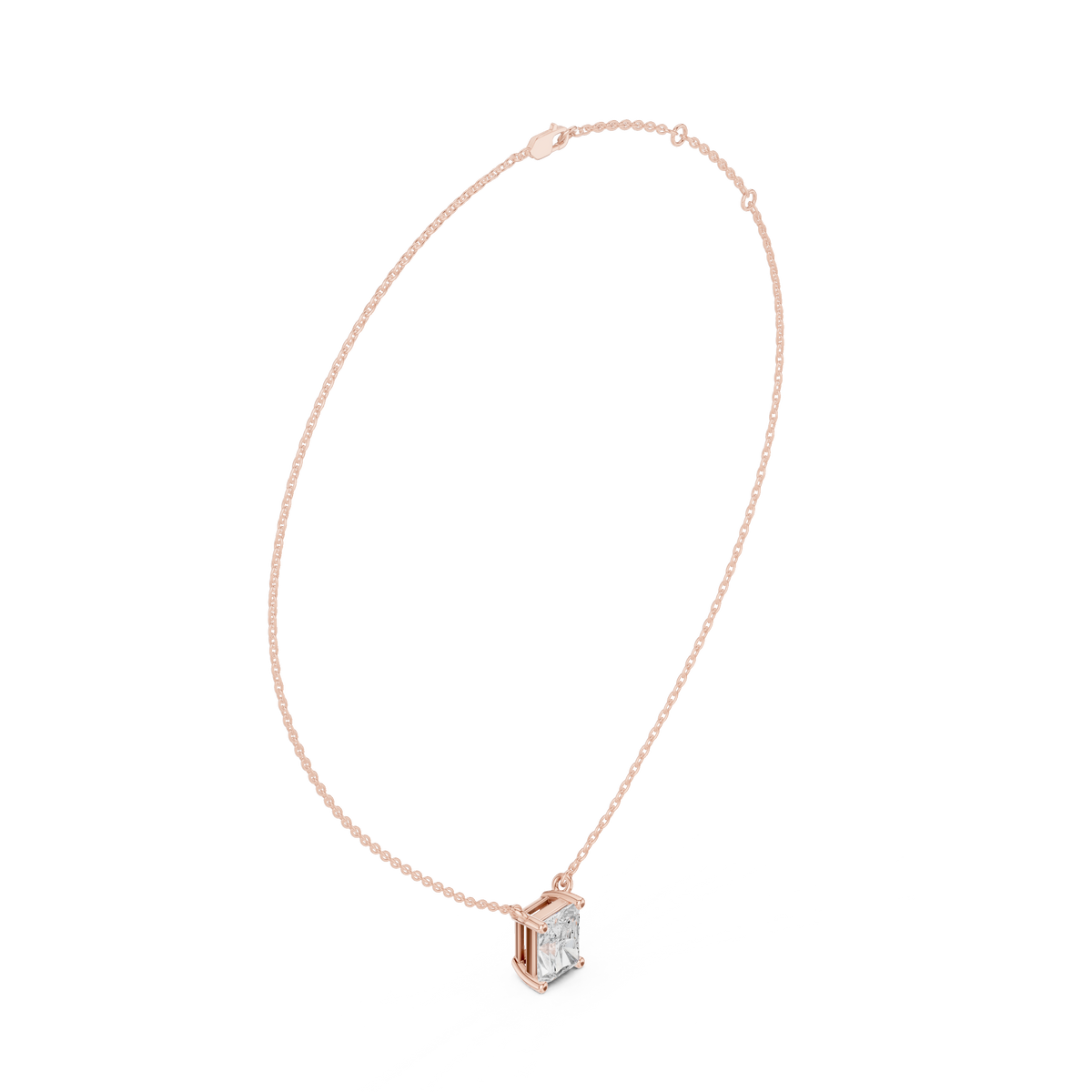 basket radiant diamond pendant necklace