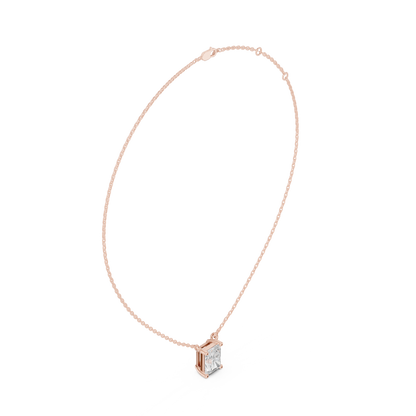 Basket Radiant Diamond Pendant Necklace