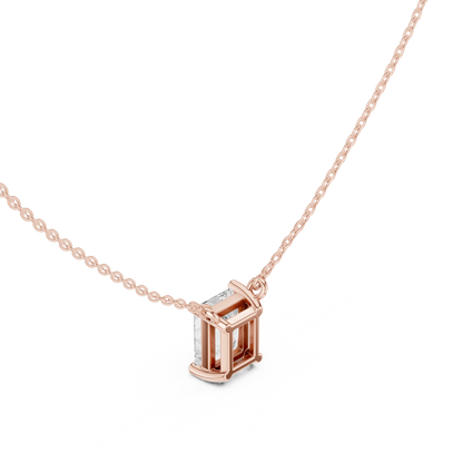 Basket Radiant Diamond Pendant Necklace