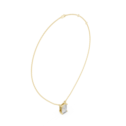 Basket Radiant Diamond Pendant Necklace