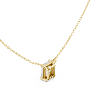 Basket Radiant Diamond Pendant Necklace