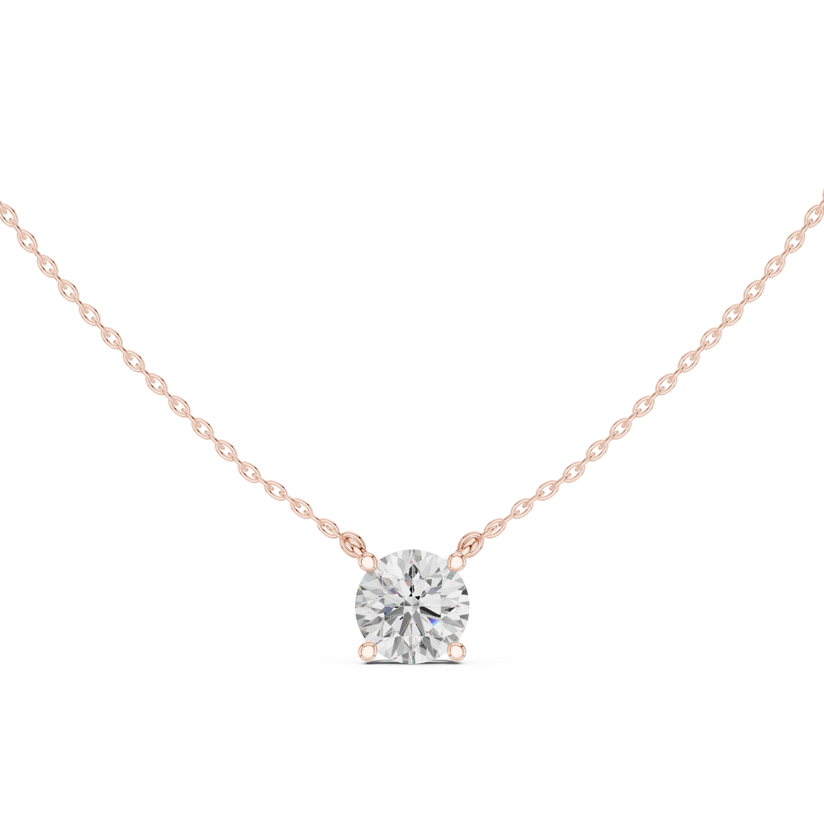 basket round diamond pendant necklace