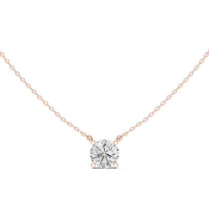 Basket Round Diamond Pendant Necklace
