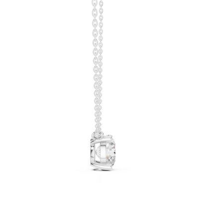 Basket Round Diamond Pendant Necklace