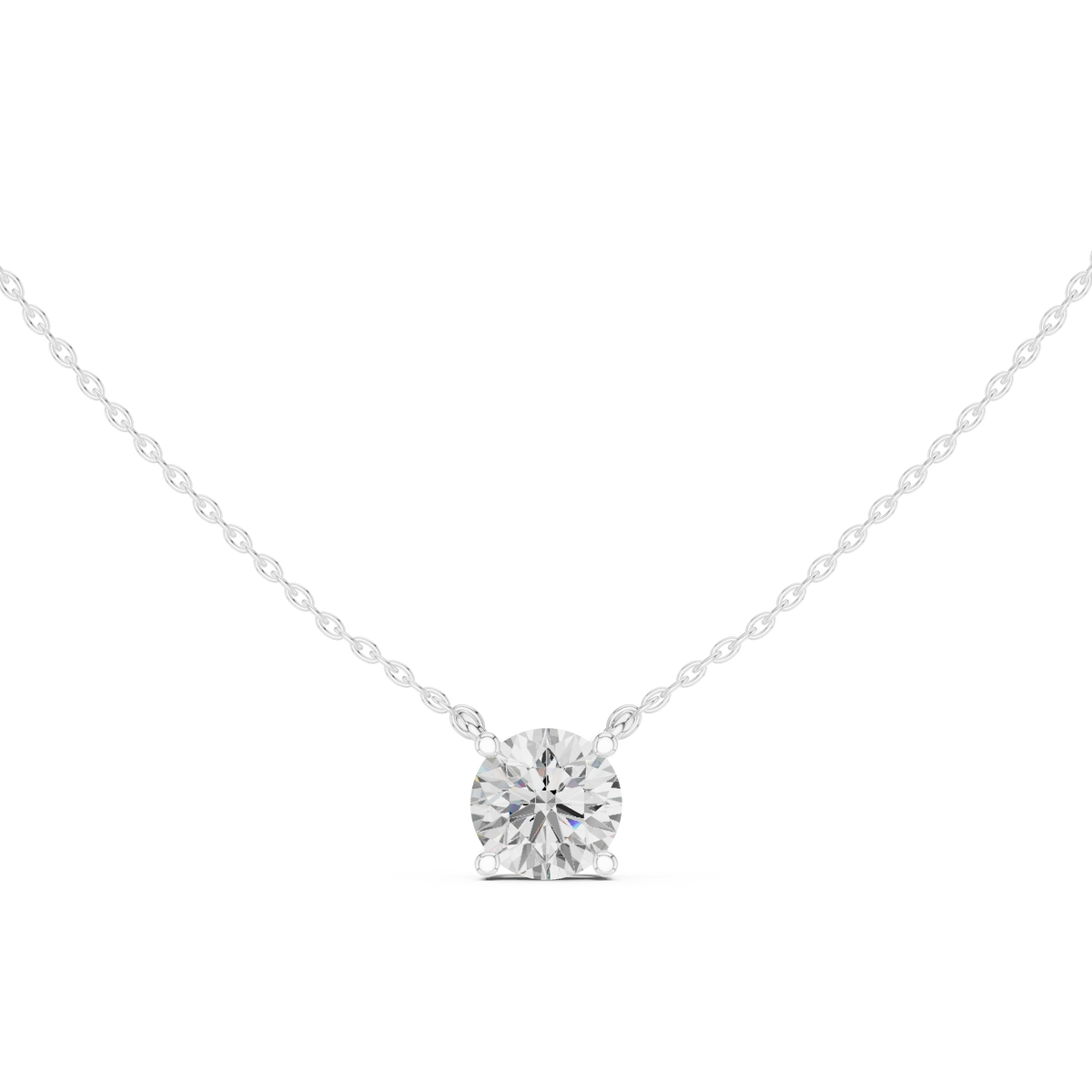 basket round diamond pendant necklace