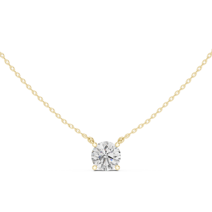 Basket Round Diamond Pendant Necklace