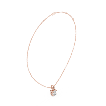 Cushion Diamond Pendant Necklace