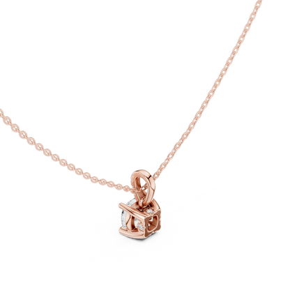 Cushion Diamond Pendant Necklace