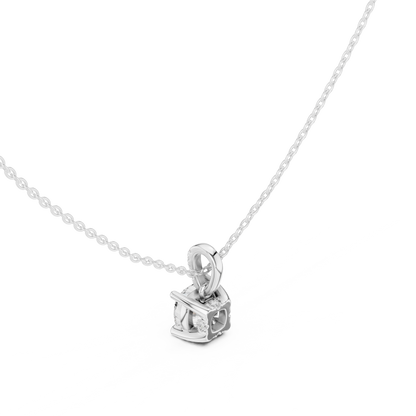 Cushion Diamond Pendant Necklace
