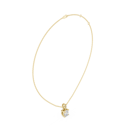 Cushion Diamond Pendant Necklace