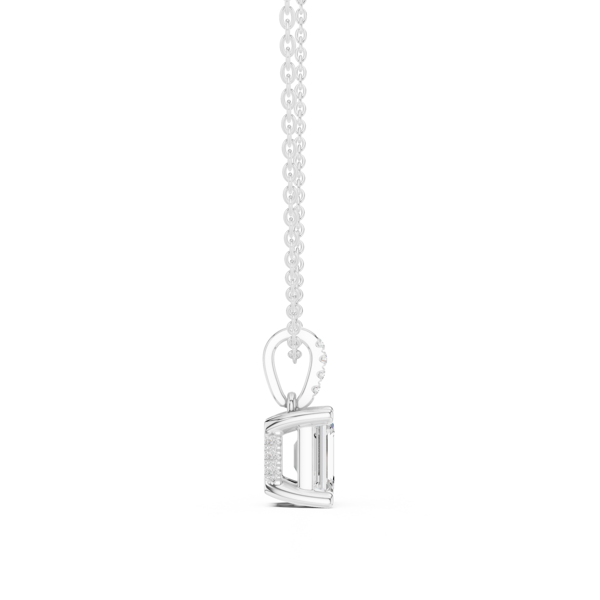 emerald diamond pendant necklace